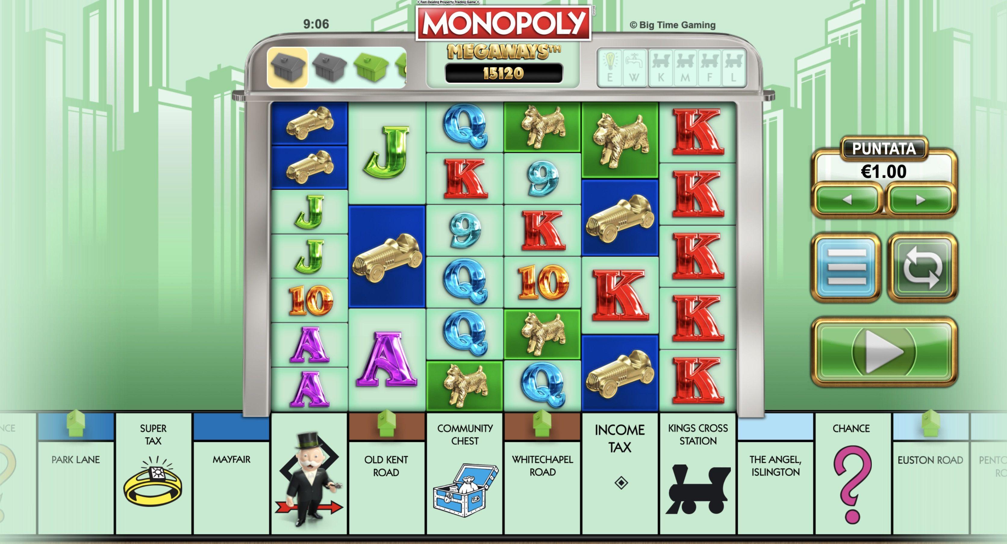 Monopoly Megaways slot game