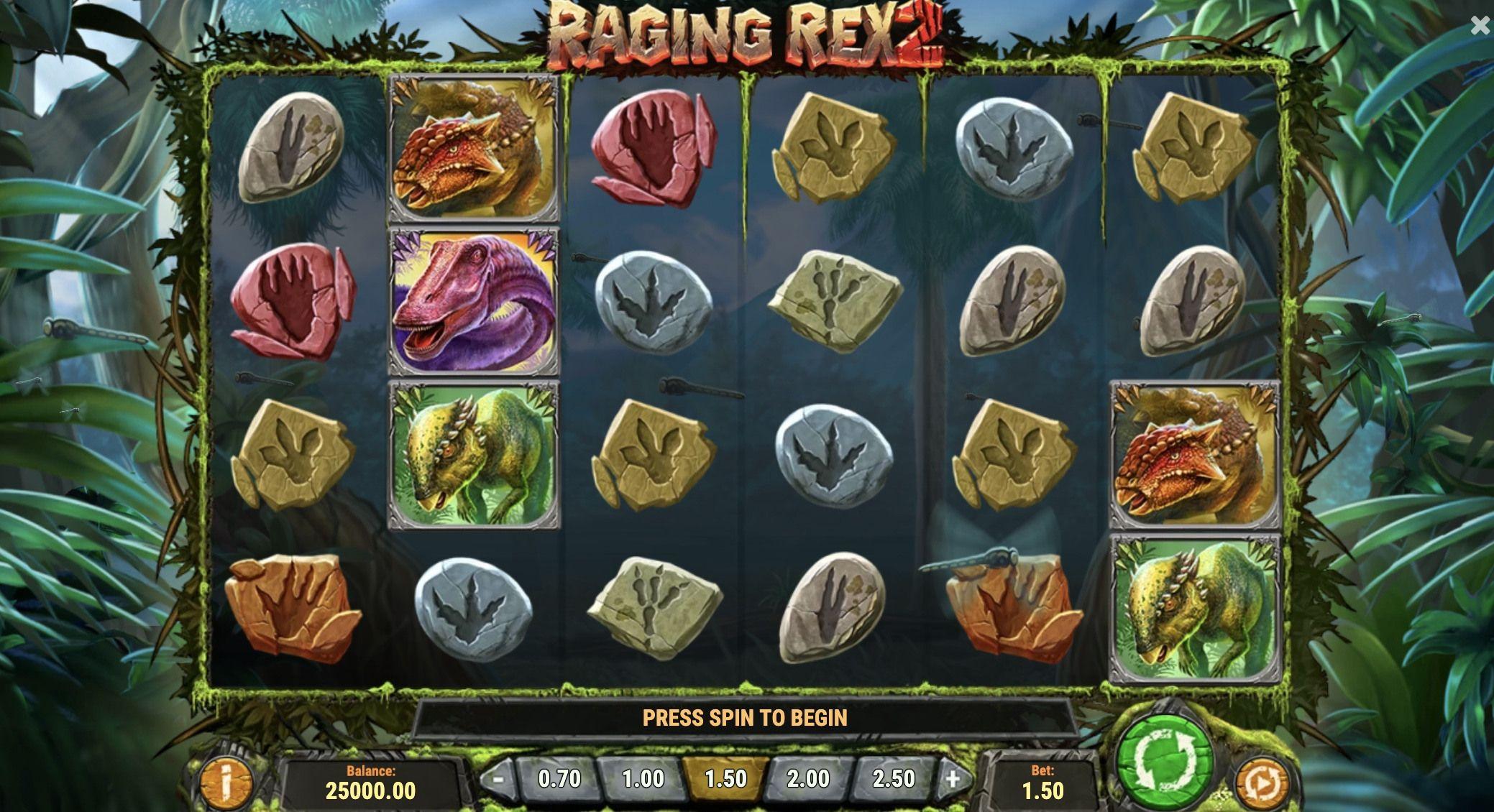 Raging Rex 2 slot game