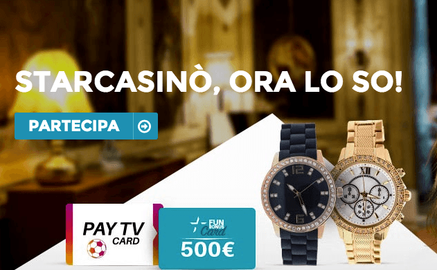 Due Rolex e 26 abbonamenti Mediaset Premium con StarCasinò