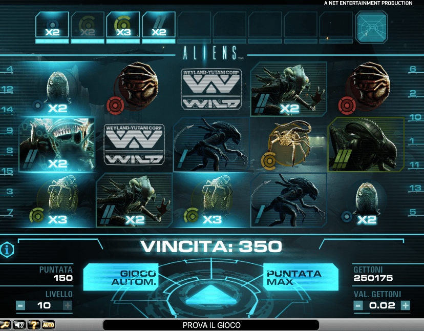 Sbarca sui Casino AAMS la slot machine Aliens: in palio oltre 500.000€!