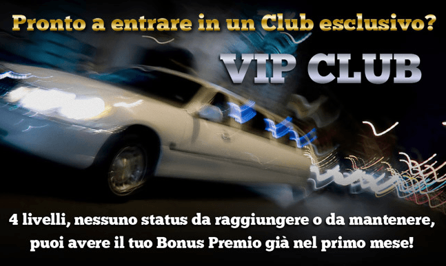 Entra a far parte dell'esclusivo VIP Club di CasinoYES: fino a 2.000€ ti aspettano!